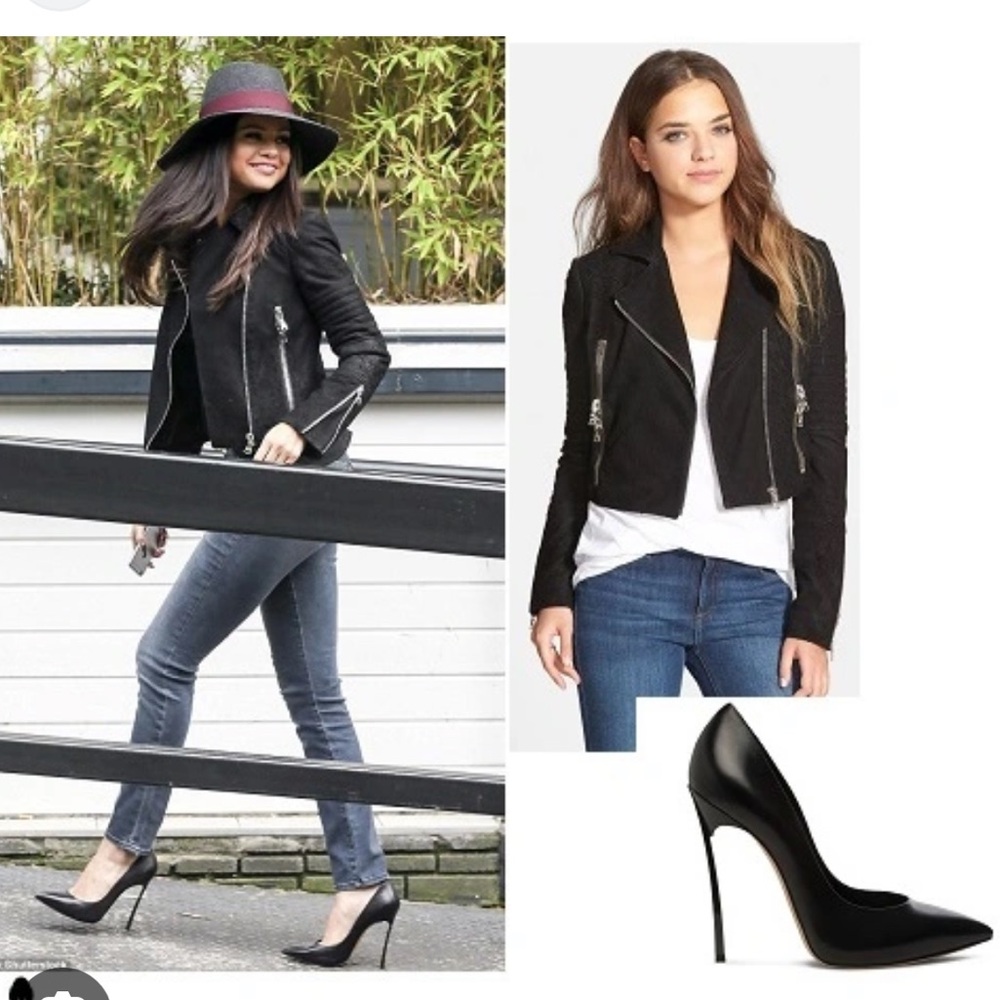 J Brand Aiah suede Moto jacket